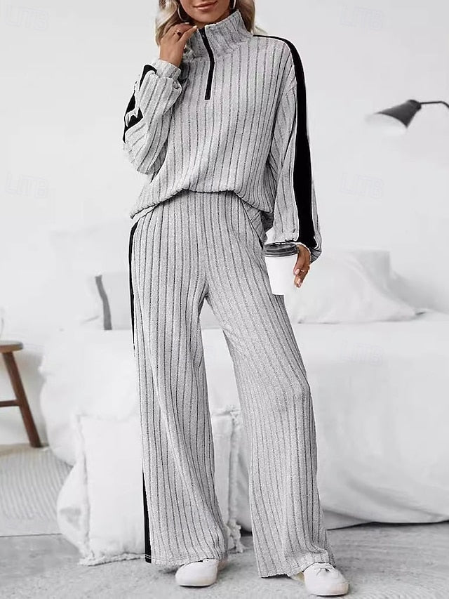 Collar Pants Top Shirt Long Women's Bolero Sleeve Sets