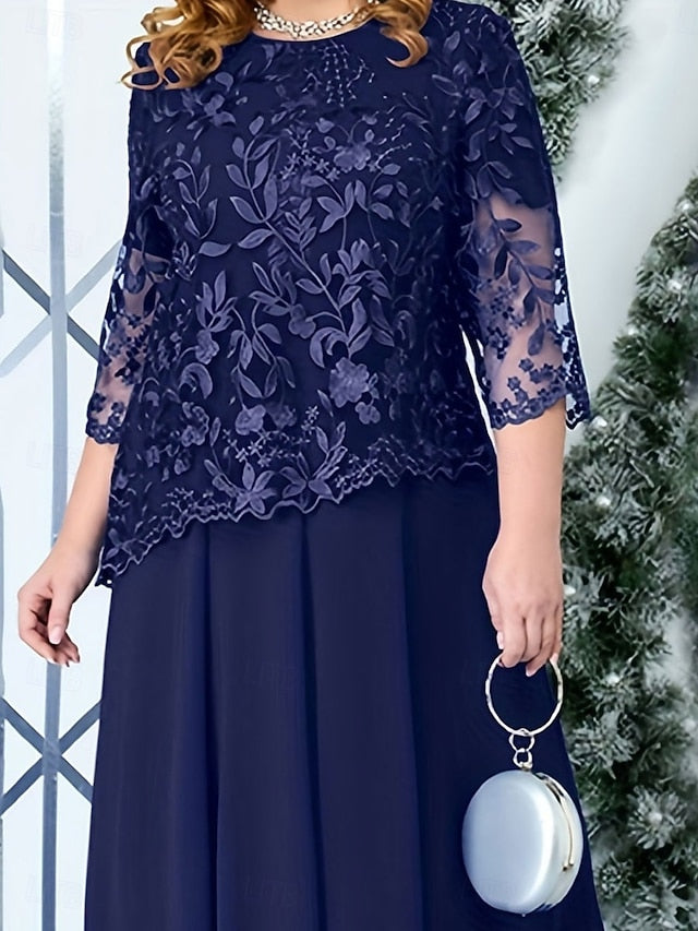 Mother Dress Plus Size A-Line Curve Bride of Elegant the