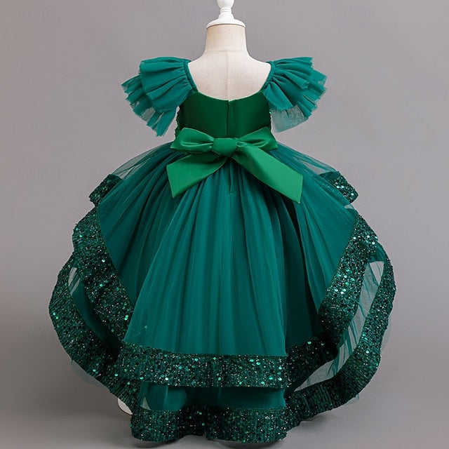 Party Dress Sleeveless Wedding Kids Sequin Girls' Special