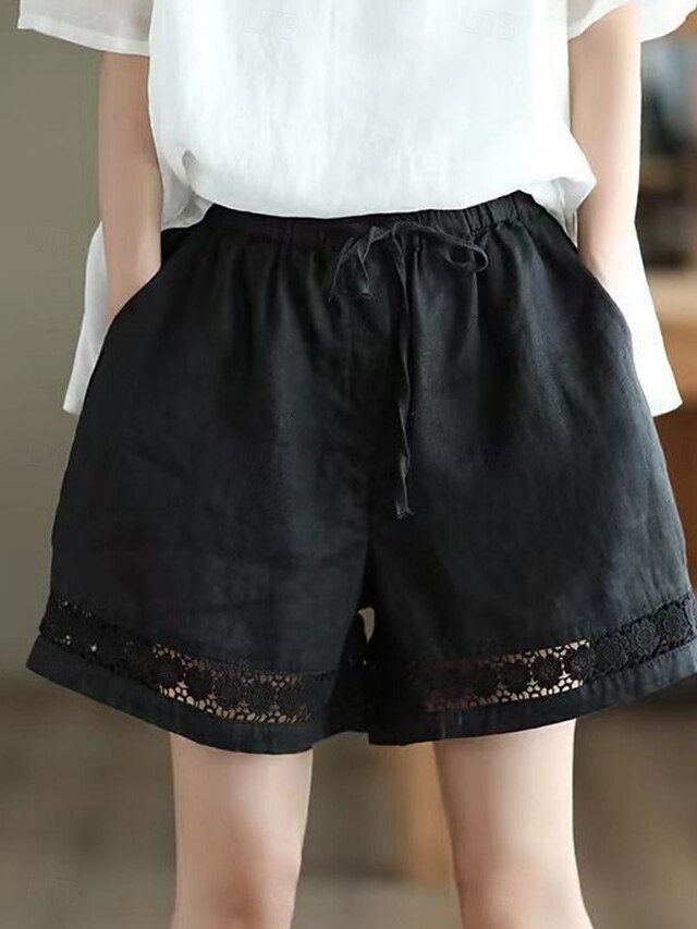 Women's Cotton Linen Shorts Summer Shorts Beach Shorts