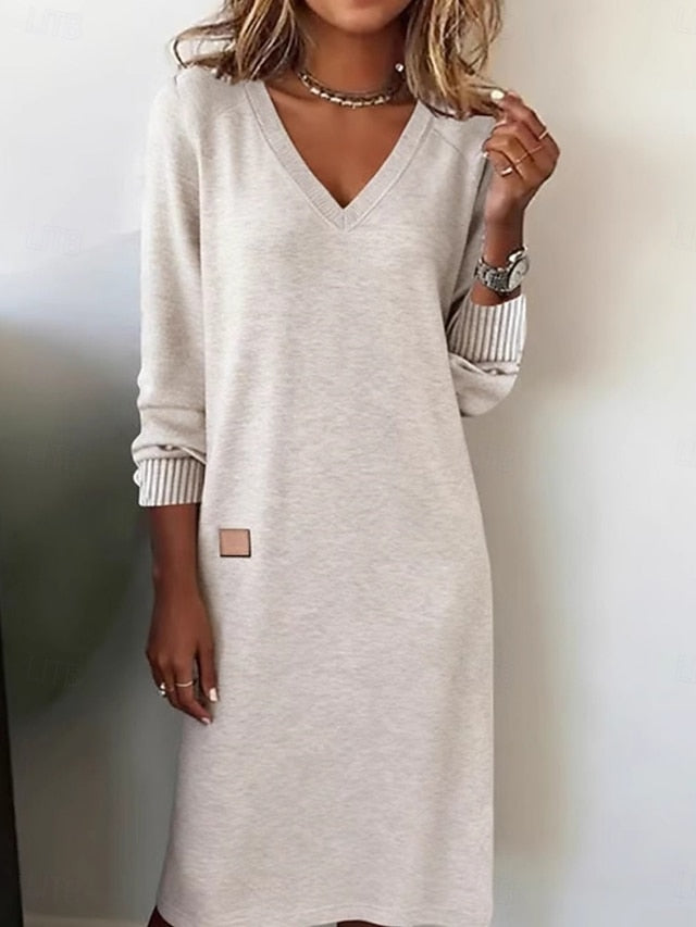 Women's Midi Dress Sweater Dress Casual Dress Fashion