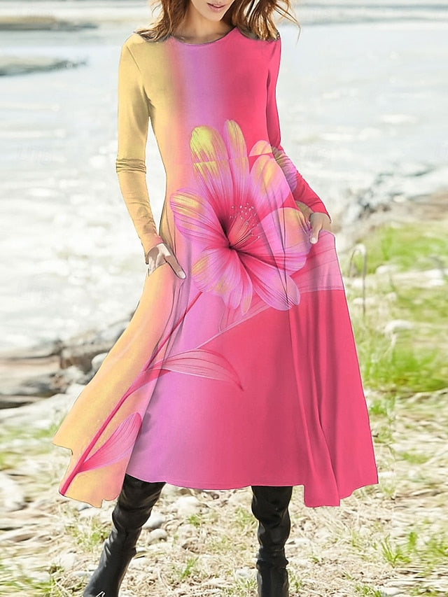 Women's Maxi Dress A Line Dress Fit And Flare Dress