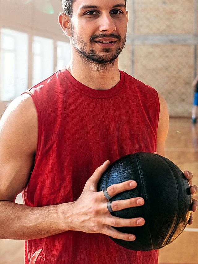 for Comfortable Silicone Durable Ring Men Black – Matte