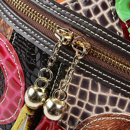 Shoulder Bohemian - Women's Bag Patchwork Leather Colorful