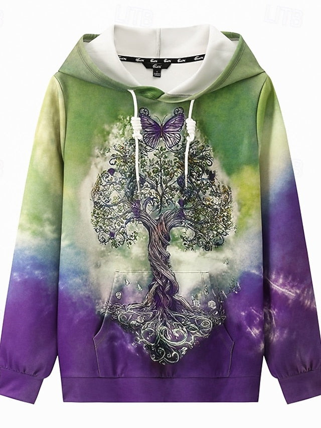 Women's Hoodies Graphic Vintage Daily Casual Long Sleeve V