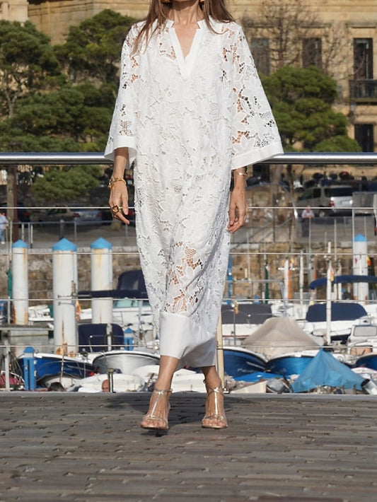Women's Midi Dress Lace Dress Sundress Modern Beach