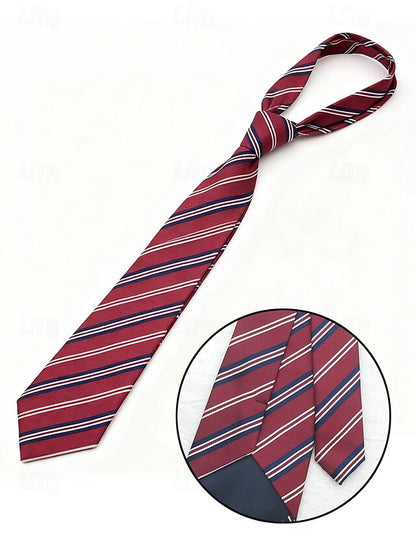 Classic Silk Paisley Necktie Men's and Striped Tie