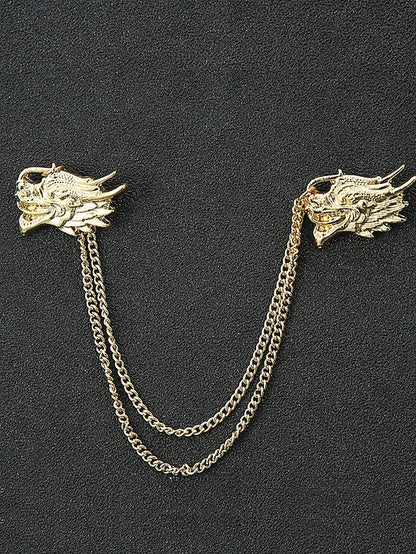 Elegant Pins Reindeer – Men's Alloy Christmas Collar