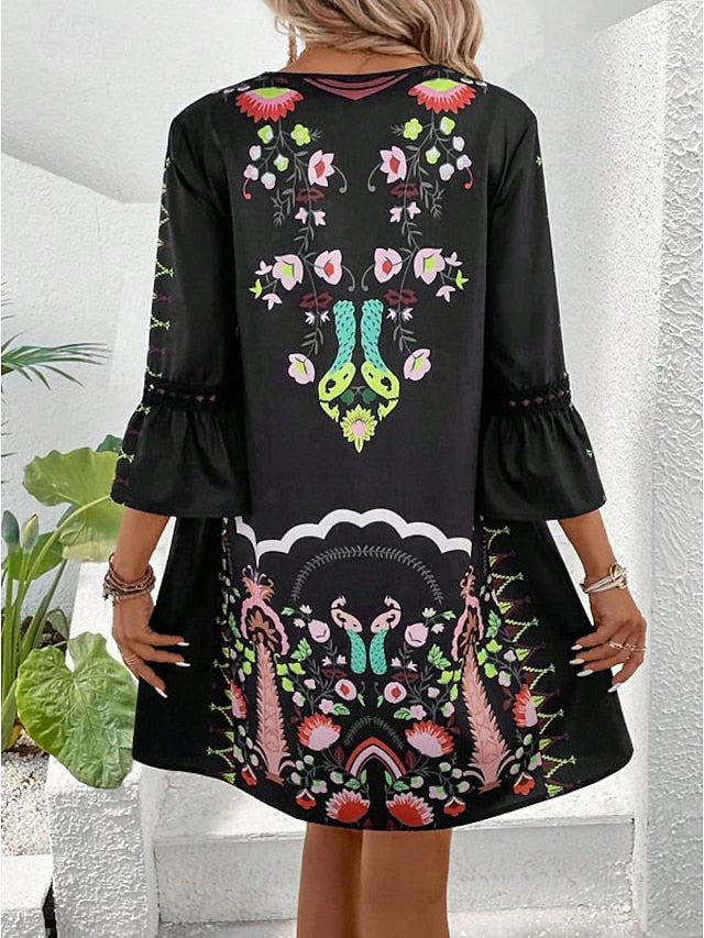 Women's Midi Dress Chiffon Dress Boho Chic Dresses Boho