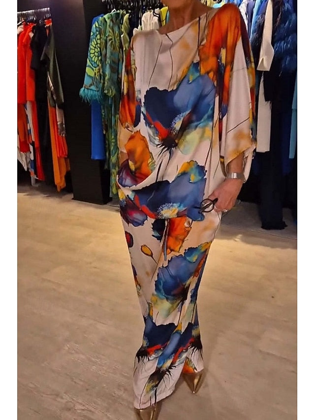 Women's 2 Pieces Vacation Streetwear Daily Pants Sets 3/4
