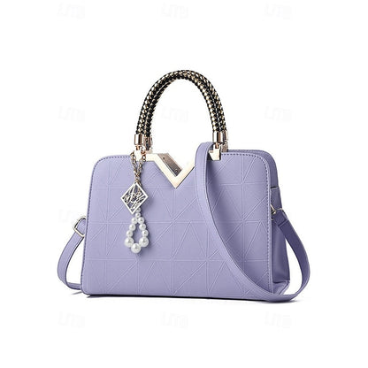 Handbag Faux with Elegant – Women's Pendant Pearl Leather
