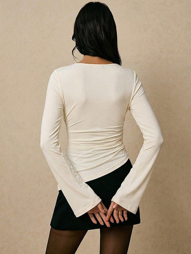 Women's T Shirt Asymmetrical Elegant Stylish Classic Long
