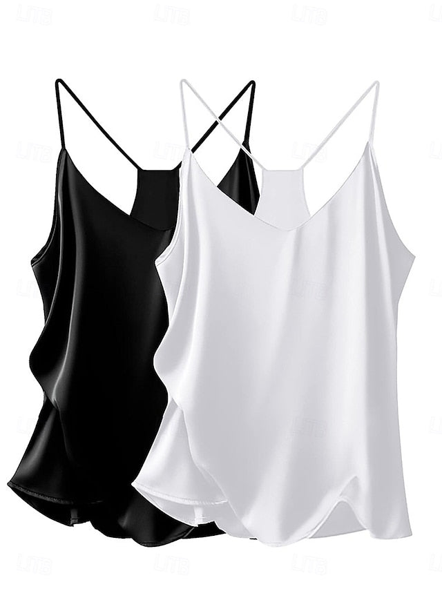 Women's Camisole Tank Top Solid Color Stylish Casual