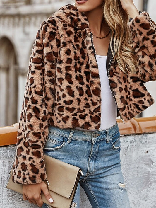 Faux Comfortable Fur Coat Jacket Hoodie Women's Warm