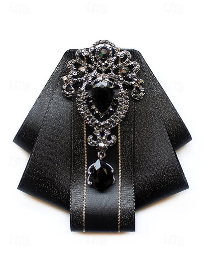 Tie Bow Christmas Satin Men's Diamond-Accent - Elegant