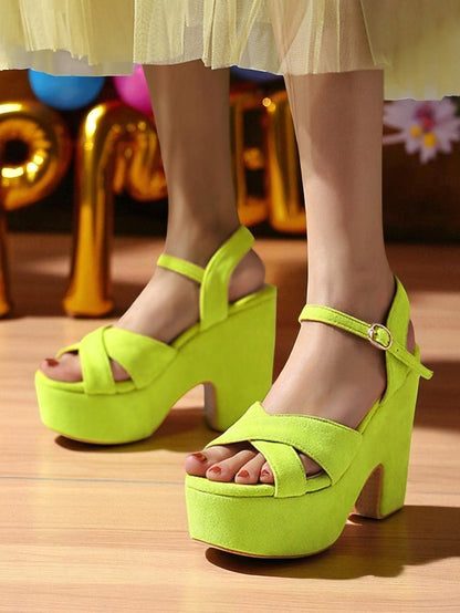 with Strap Platform Pink Sandals - Suede Hot Women's Ankle