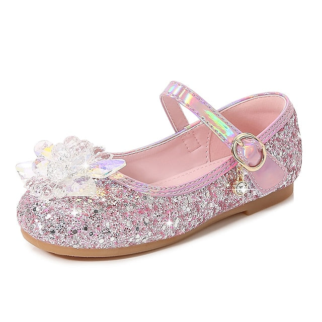 Flats Girls' Leather PU Shoes Portable Walking Princess