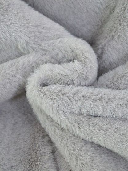 Warm Faux Breathable Coat Pocket Women's Lined Fleece Fur