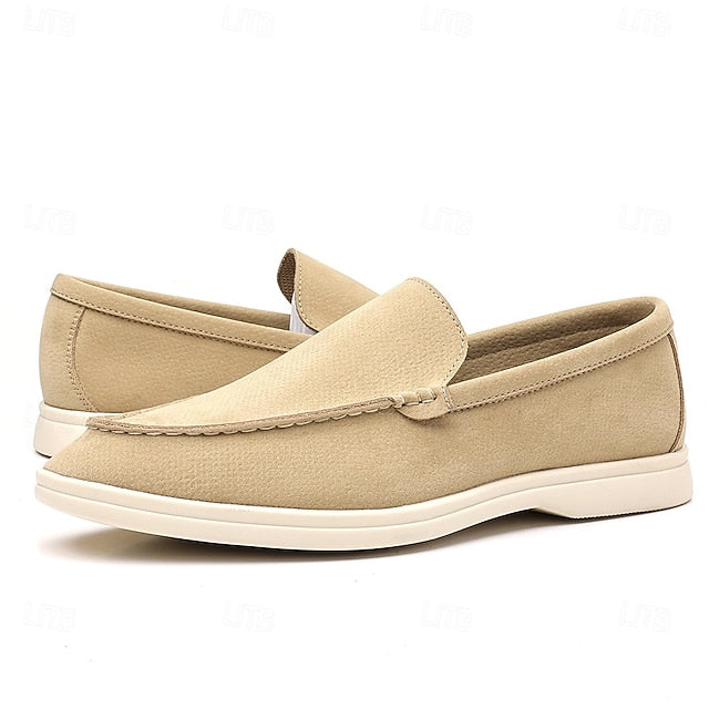 Blue Slip-On Loafers Light Men's Faux Casual – Breathable