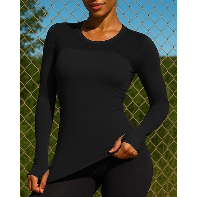 Women's Running T-Shirt Running Top Sports Top Long Sleeve