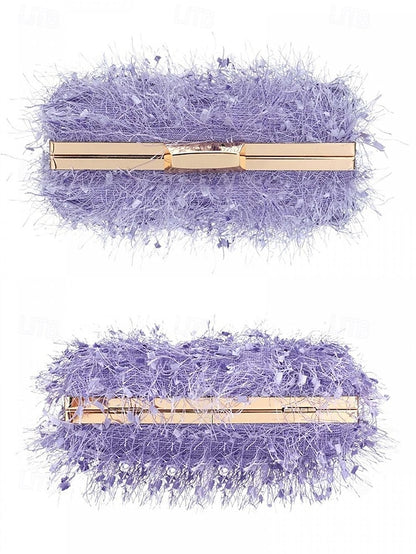 Chain with Strap Women's Feathered Chic Clutch Evening