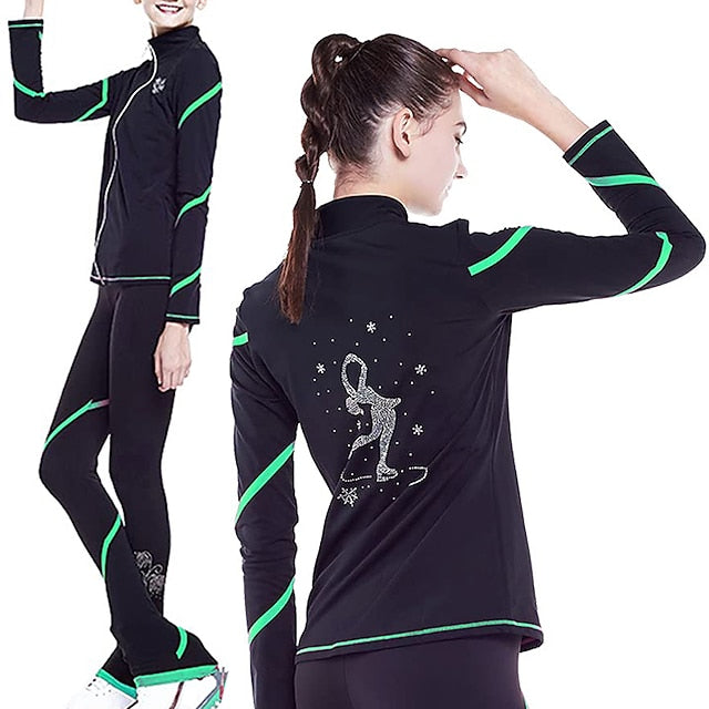 Figure Skating Jacket with Pants Women's Girls' Ice