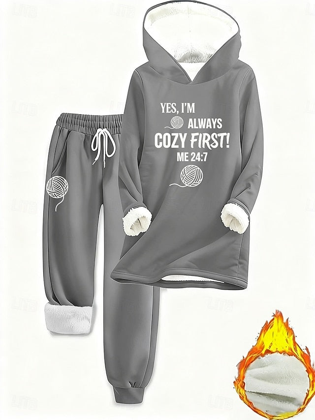 Women's Two Piece Sets Tracksuit Pants Sets Long Sleeve