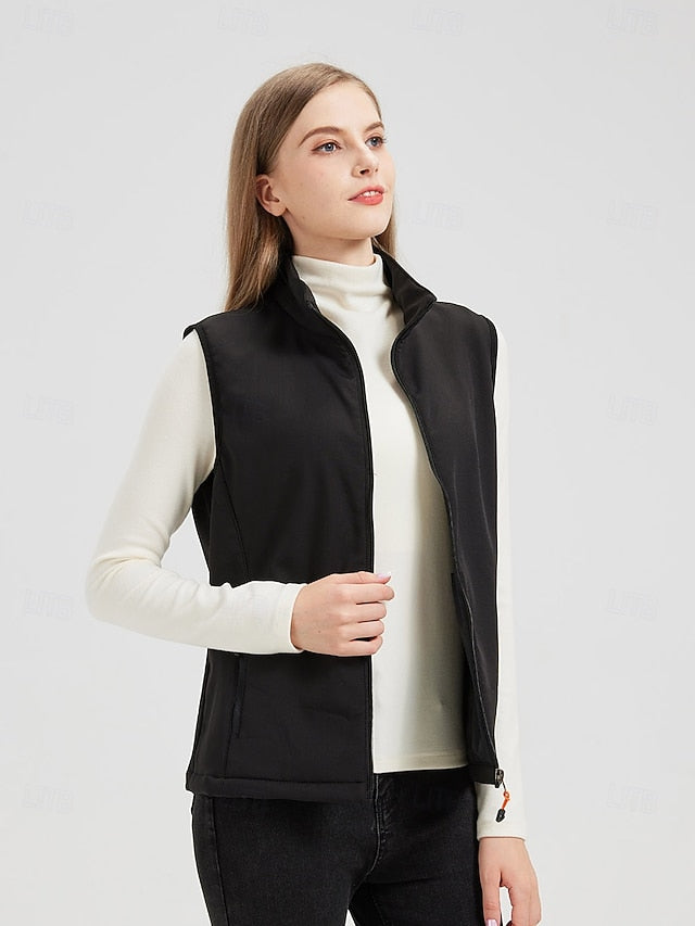 Women's Hiking Vest Winter Coat Fleece Vest Winter Vest