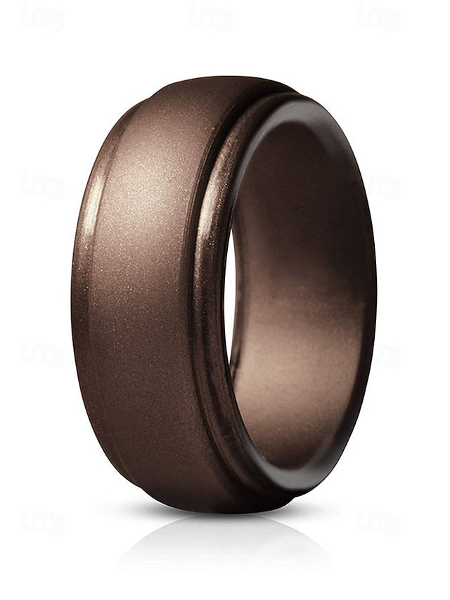 for Comfortable Silicone Durable Ring Men Black – Matte