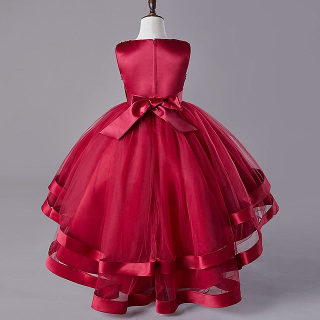 Sequin Party Girls' Dress Sleeveless Festival Kids Wedding