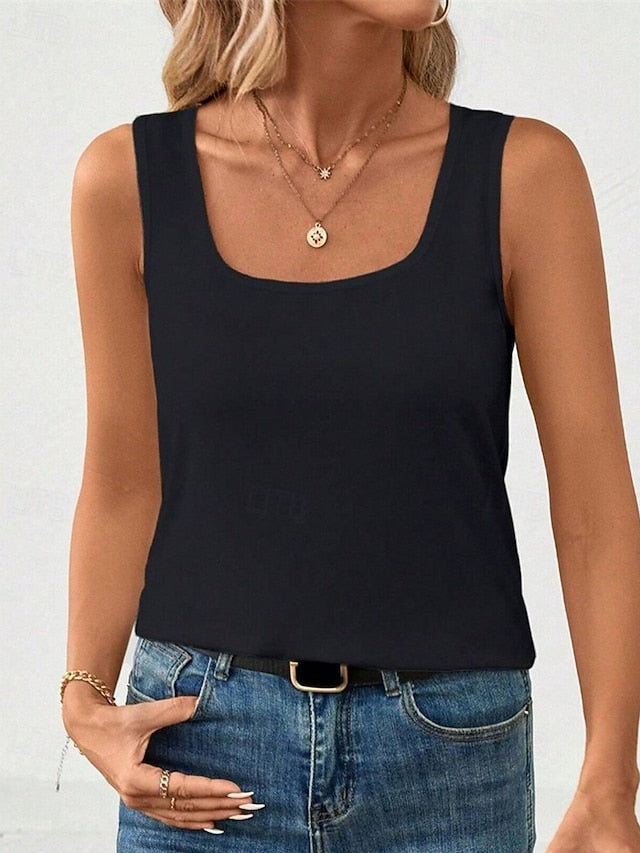 Women's Tank Top Tee Top Plain Fashion Modern Sleeveless