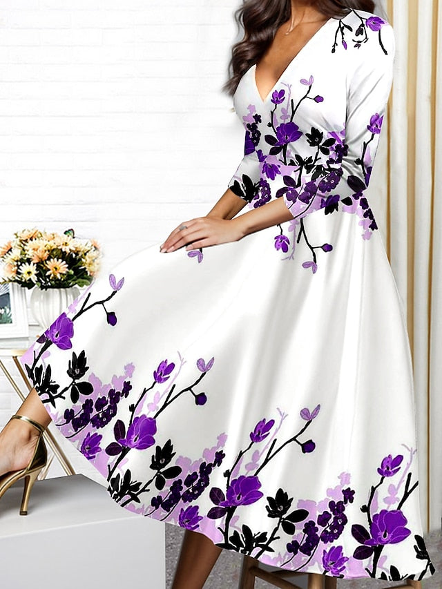 Women's Midi Dress Winter Dress Swing Dress Semi Formal