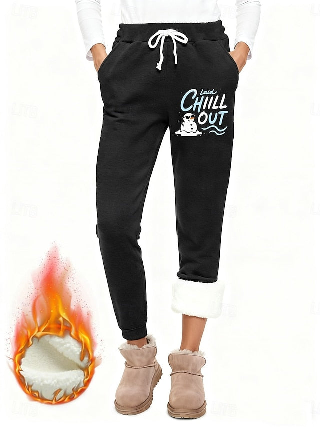 Women's Sweatpants Fleece Pants Slacks Fashion Basic Casual