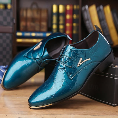 Lace-Up Purple Bold Shiny Shoes Men's – Patent