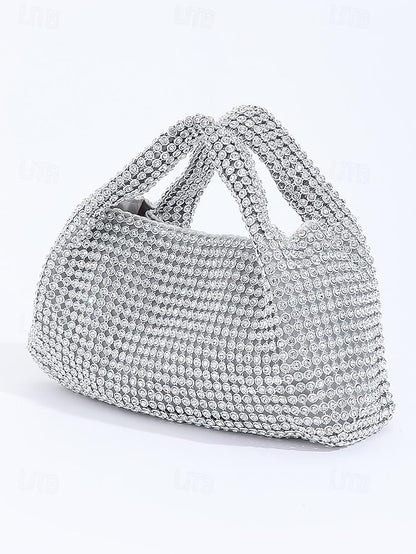 Women's Sparkling Evening – Handbag Silver Rhinestone