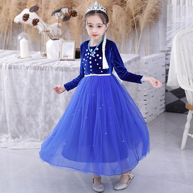 Elsa Flower Party Frozen Dress Theme Fairytale Girl Princess