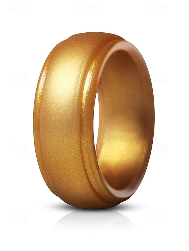 for Comfortable Silicone Durable Ring Men Black – Matte