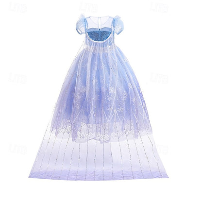 Theme Girl Flower Frozen Dress Elsa Fairytale Princess Party