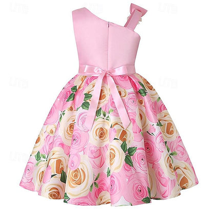Flower Dress 3D Party Summer Sleeveless Easter Girls'