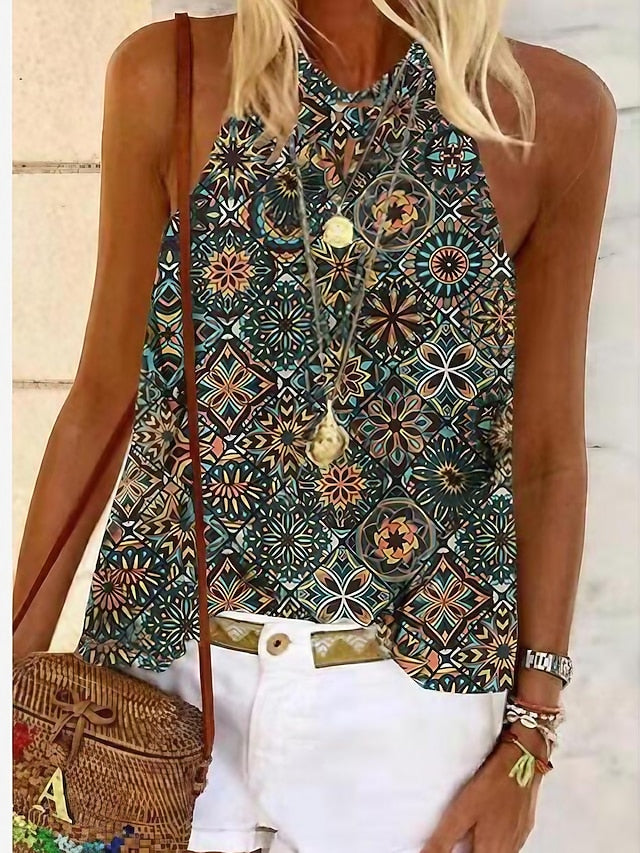 Women's Camisole Tank Top Halter Summer Tops Pink Blue