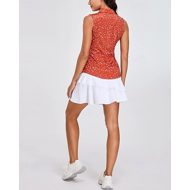 Women's Dot Tennis Shirt Sleeveless Print UPF50+ Quick Dry