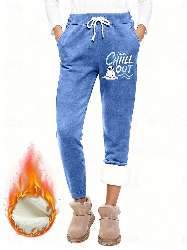 Women's Sweatpants Fleece Pants Slacks Fashion Basic Casual