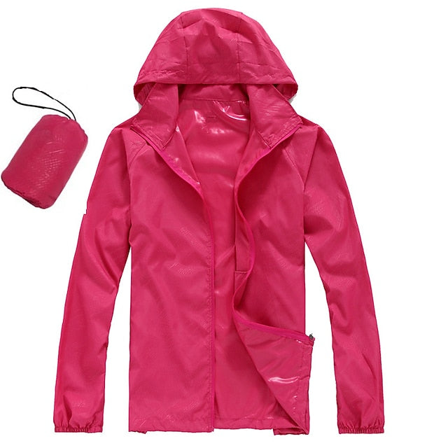 Women's Men's Waterproof Hiking Raincoat UPF 50+ UV