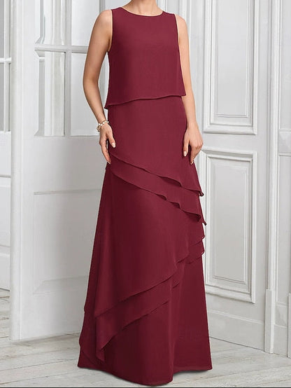 Formal Piece A-Line Elegant Two Bride Suit the of Mother Dress