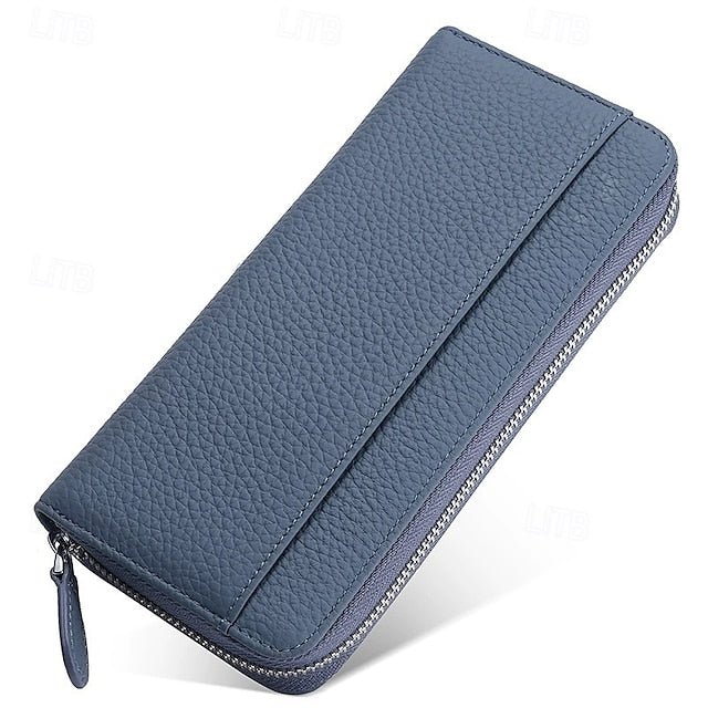 Cowhide Wallet Card Credit Leather Women's Holder