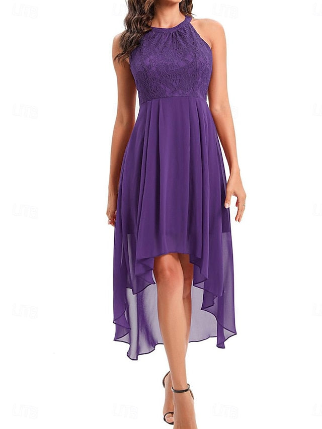 Women's Midi Dress Chiffon Dress A Line Dress Elegant