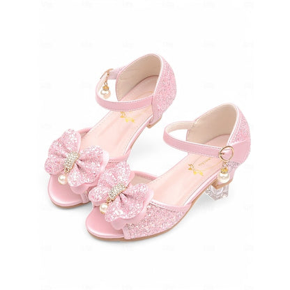 with Accent Sandals Bow Girls' Purple Pearl Glitter