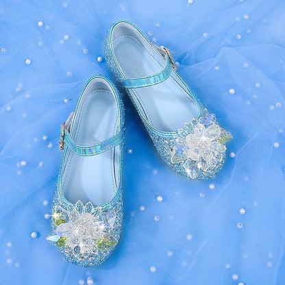 Flats Girls' Leather PU Shoes Portable Walking Princess