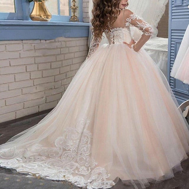 Dress Princess Communion Girls' First Girl Flower