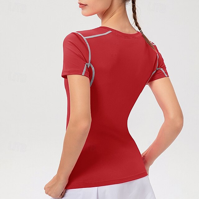 Women's Sweatshirt Tee / T-shirt Yoga Top Crew Neck Quick